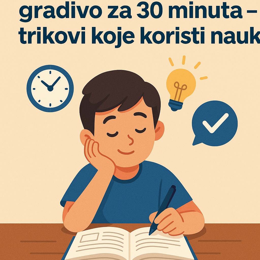 Kako sam savladao gradivo za 30 minuta – trikovi koje koristi nauka